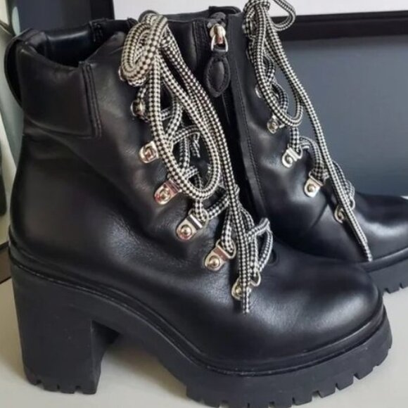 Rebecca Minkoff Black Leather Boots - Size 6 - Picture 1 of 4